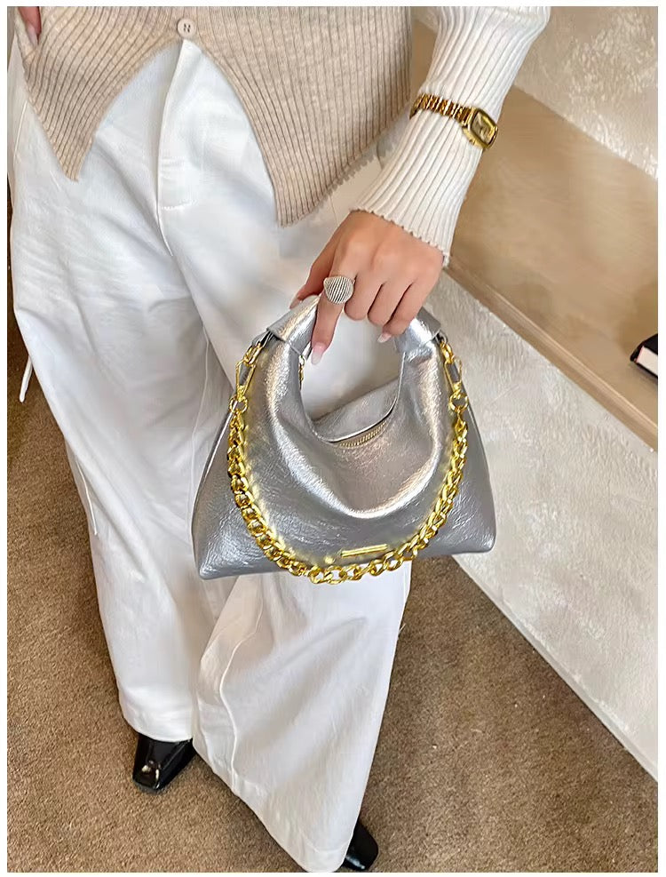 Luna crescent chain bag crossbody/clutch style