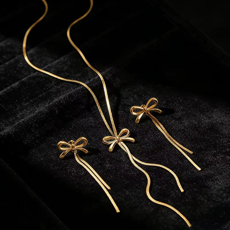 Bow long dainty set