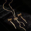 Bow long dainty set