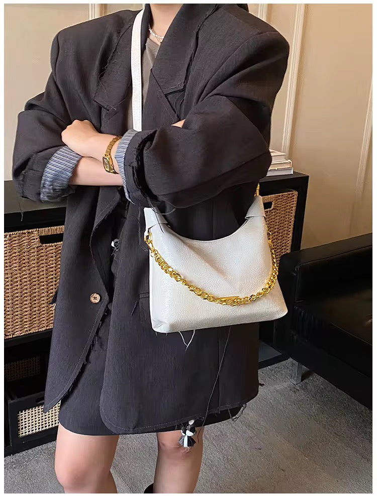 Luna crescent chain bag crossbody/clutch style