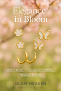 White Clover & butterfly earrings