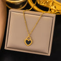 Black heart shaped necklace