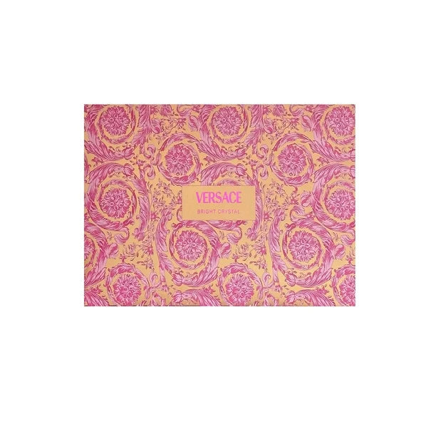 Versace bright Crystal set w makeup bag