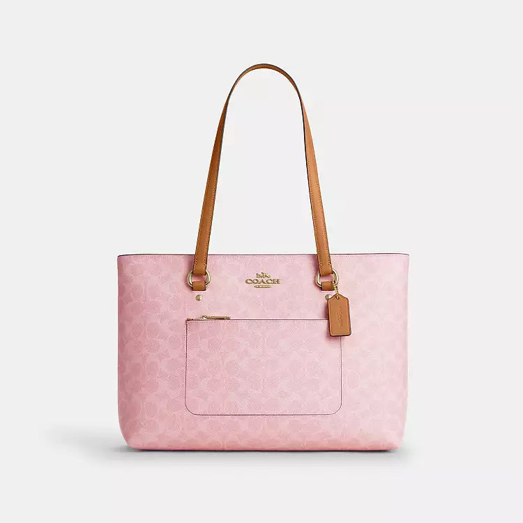Coach Pink Signature Tote & Wristlet Set