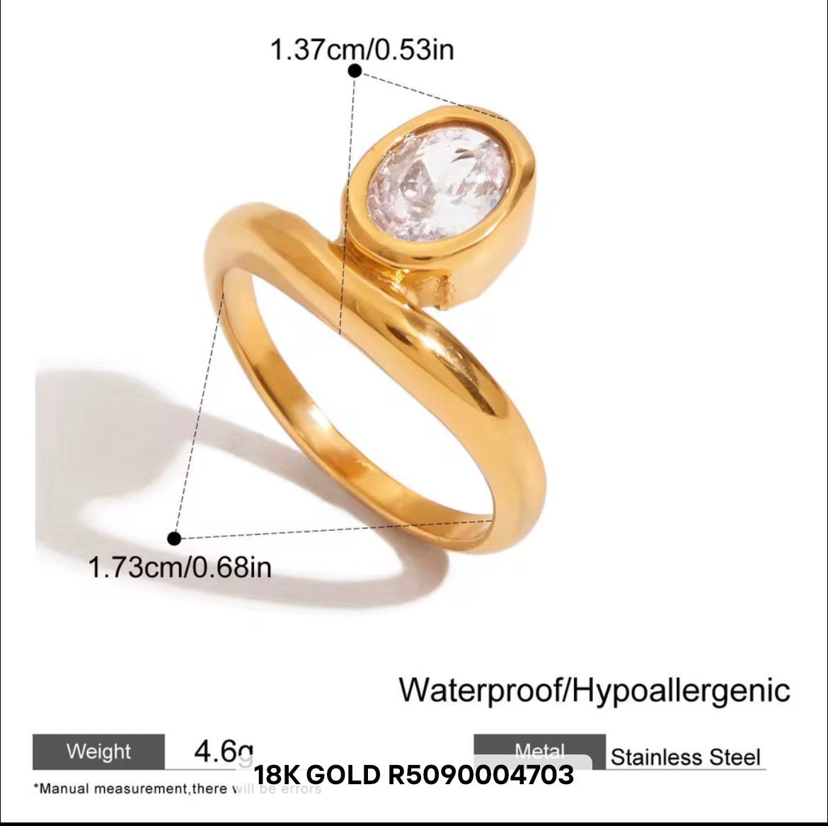 Floating bezel ring size 7