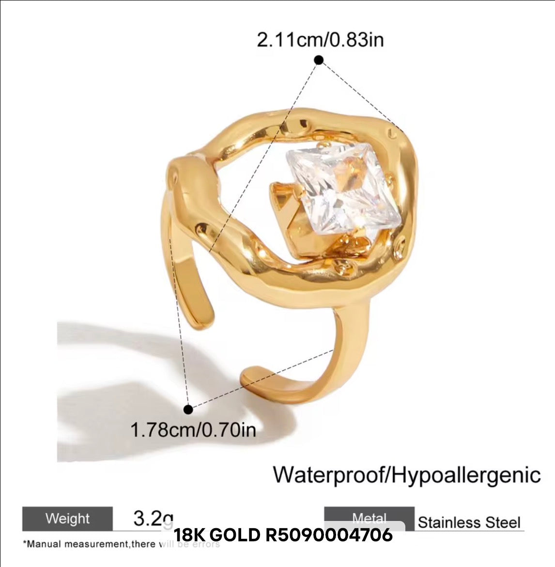 Modern sculptural ring