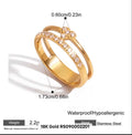 Double band heart ring