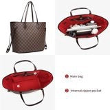 Geometric Pattern Tote Bag & Wallet Set – Bold, Coordinated Luxury