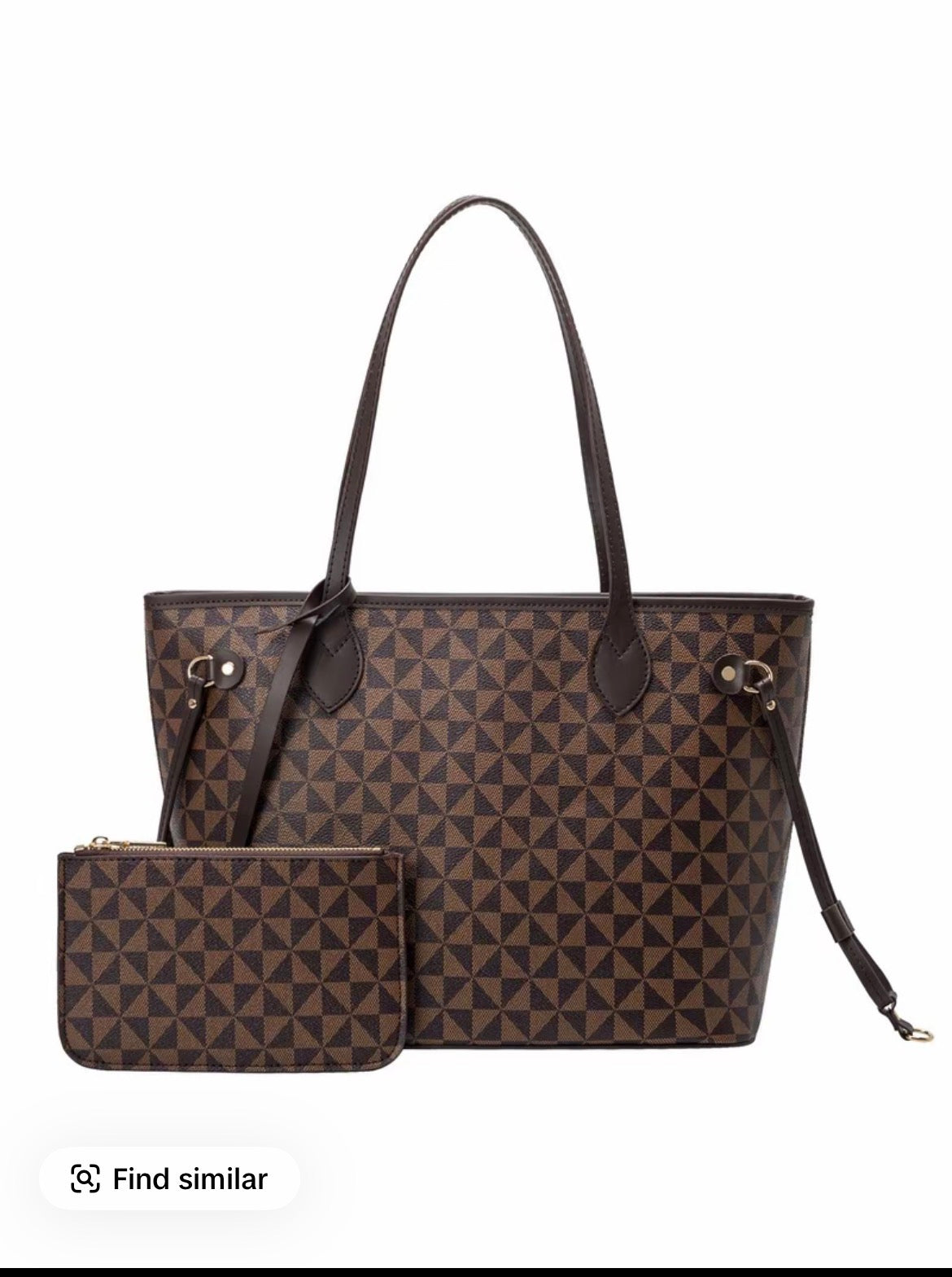 Geometric Pattern Tote Bag & Wallet Set – Bold, Coordinated Luxury