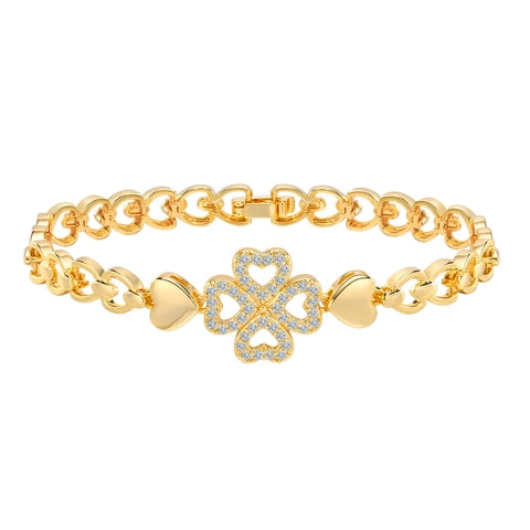 Clover Link Bracelet – Lucky & Elegant Charm Jewelry