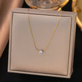 Solitaire Diamond Necklace – Dainty Luxury Jewelry with Gold Accents
