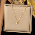 Gold Patchwork Heart Necklace – Delicate Geometric Love Jewelry