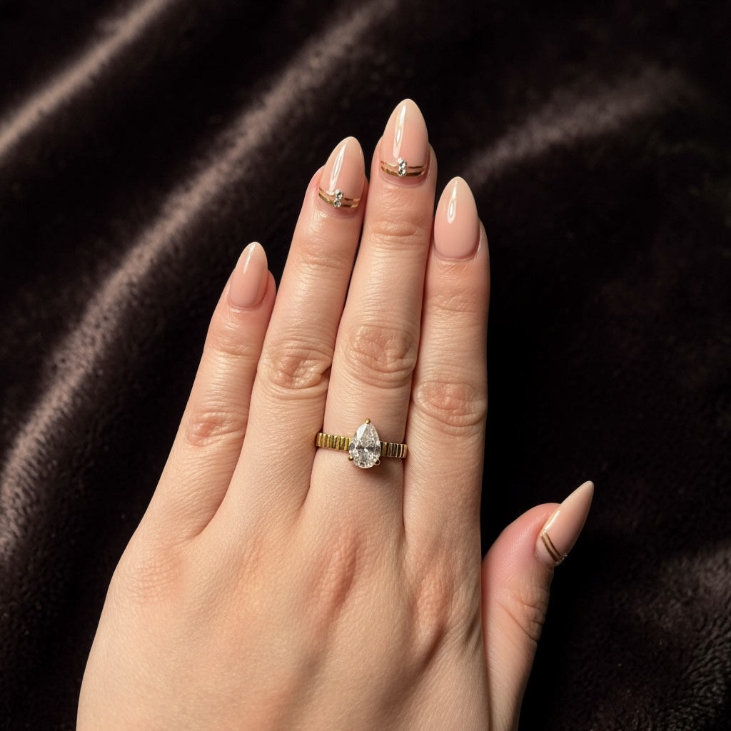 Pear-Shaped Statement Ring size 7