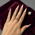 Multicolor crown stacking ring