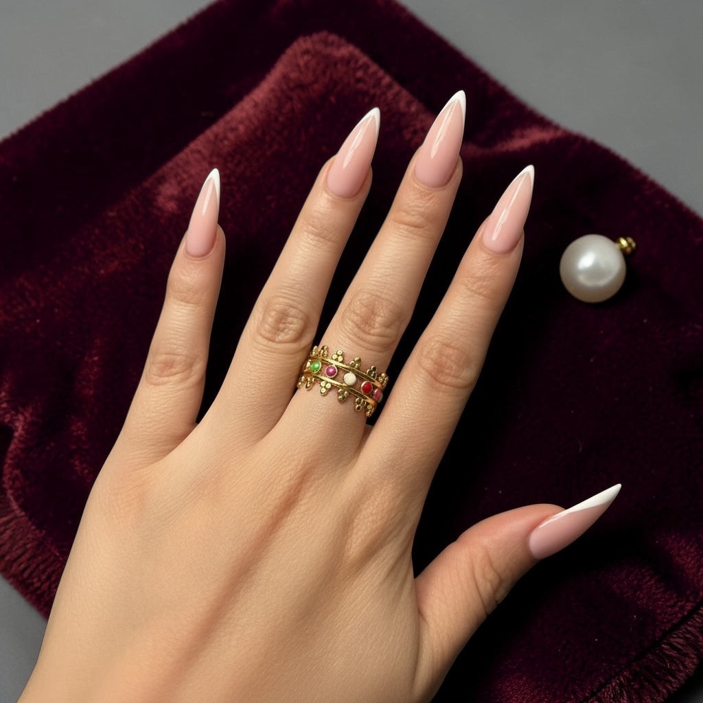 Multicolor crown stacking ring